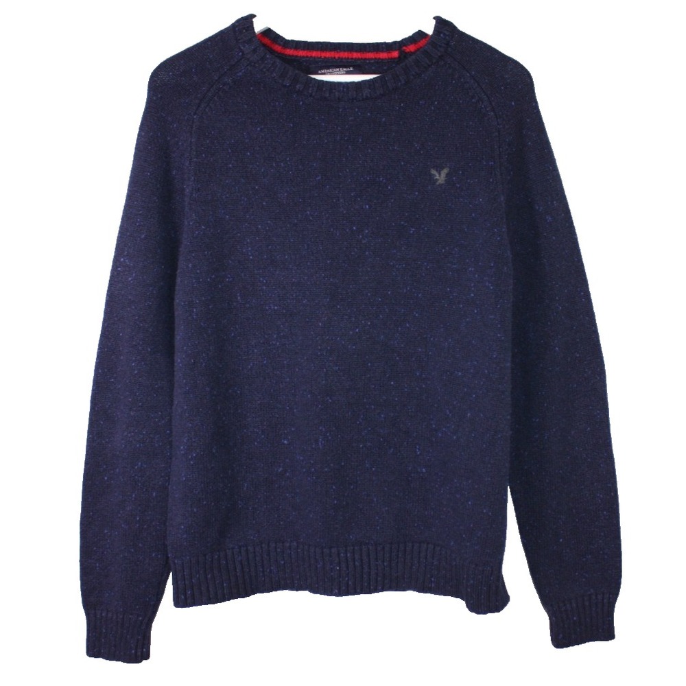 American Eagle Outfitters Sweater Large Elbow Patch Athletic Fit Mens Pullover